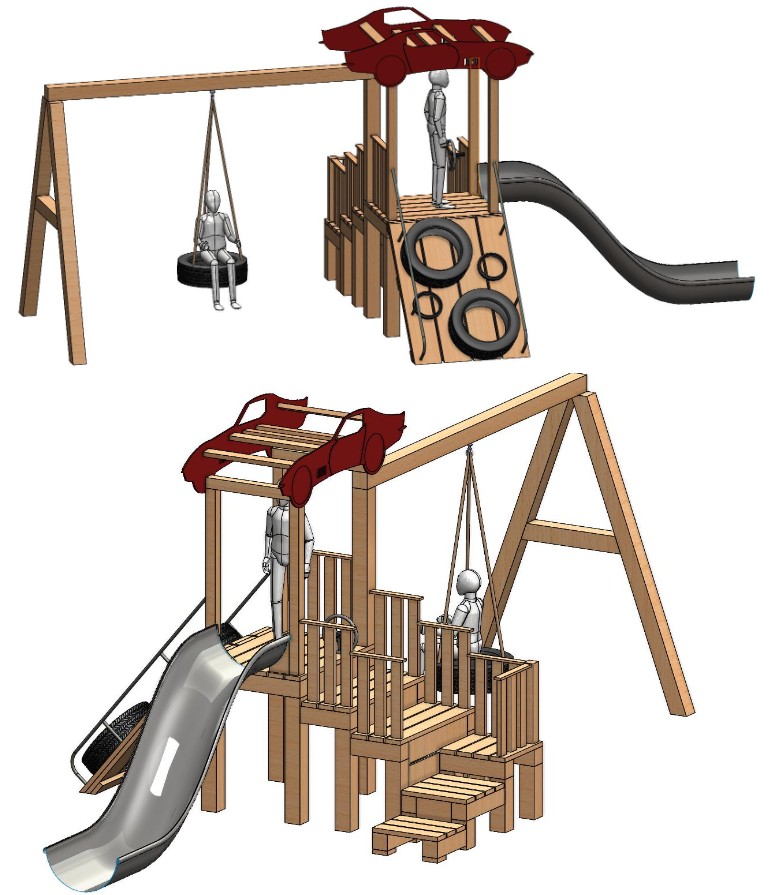 Complete automotive playground CAD assembly